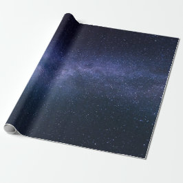 Papel De Regalo Estrellas nocturnas de la Marina Blue Galaxy Starr