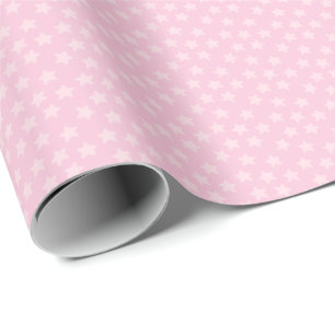 Papel De Regalo Estrellas Rosas Lanzadas