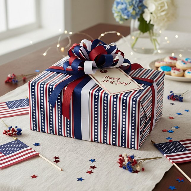 Papel De Regalo Estrellas y barras americanas (Subido por el creador)