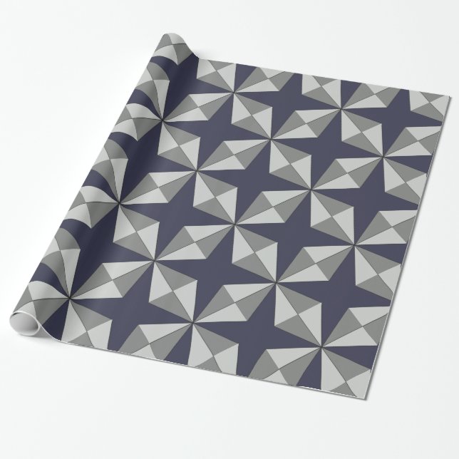 Papel De Regalo Estrellas y diamantes cualquier modelo geométrico (Desenrollado)