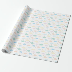 Papel De Regalo Estrellas y nubes pastorales