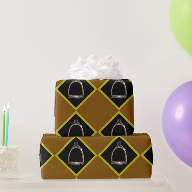 Papel De Regalo estribos en diamantes  (Regalos de fiesta)