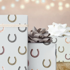 Papel De Regalo Estribos Jinete de Caballo Ecuestre Patrón