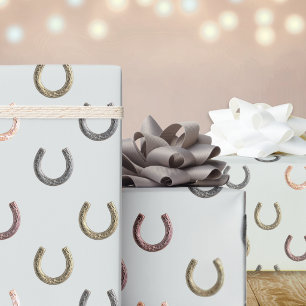 Papel De Regalo Estribos Jinete de Caballo Ecuestre Patrón