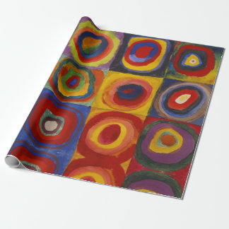 Papel De Regalo Estudio de color de Kandinsky Cuadrados Coloridos