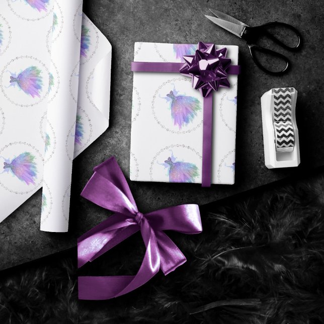 Papel De Regalo Ethereal Fairy Gown | Rainbow Ombre Pastel Sheen (Subido por el creador)