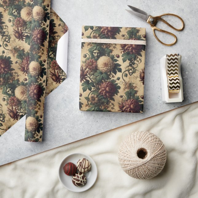 Papel De Regalo Ethereal Menace - Diseño botánico gótico (Artesanía)