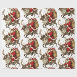 Papel De Regalo Etiqueta de dirección de devolución de Santa 