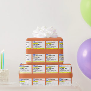 Papel De Regalo Etiquetas de chocolate con receta personalizada