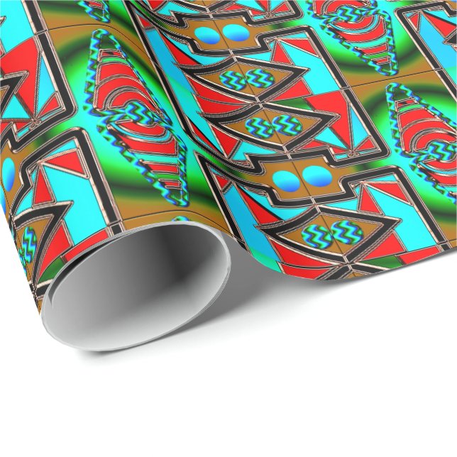Papel De Regalo Étnico (Esquina del rollo)