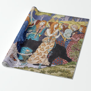 Papel De Regalo Eugene Grasset - Panel Decorativo Armonía