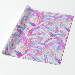 Papel De Regalo eurobeat holorave - rosa y azul :