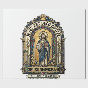 Papel De Regalo Evangelio Jesus Art Deco Jesus Fe Cristiana Arte