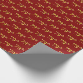 Papel De Regalo Evento 79 Red, Faux Gold