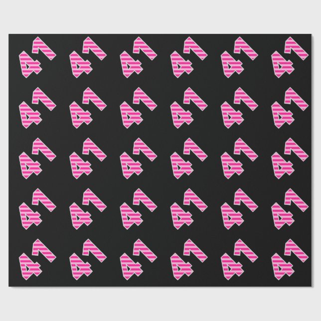 Papel De Regalo #Evento de las franjas rosadas 41 (cumpleaños, ani (Superficie plana)
