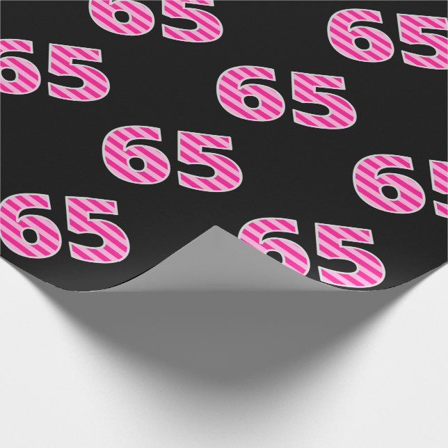 Papel De Regalo #Evento de las franjas rosadas 65 (cumpleaños, ani (Esquina)