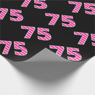 Papel De Regalo #Evento de las franjas rosadas 75 (cumpleaños, ani