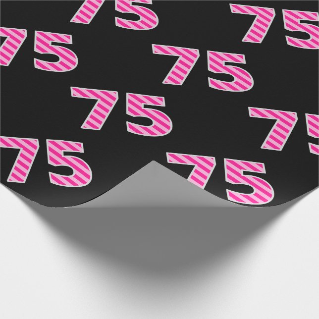 Papel De Regalo #Evento de las franjas rosadas 75 (cumpleaños, ani (Esquina)
