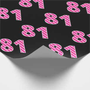 Papel De Regalo #Evento de las franjas rosadas 81 (cumpleaños, ani