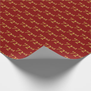 Papel De Regalo Evento Red, Faux Gold 72 (Setenta y Dos)