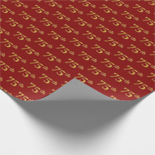 Papel De Regalo Evento Red, Faux Gold 75 (Setenta y Quinto)