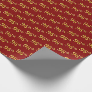 Papel De Regalo Evento Red, Faux Gold 96 (Noventa y Sexto)