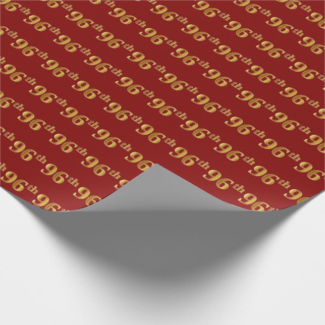 Papel De Regalo Evento Red, Faux Gold 96 (Noventa y Sexto) (Esquina)