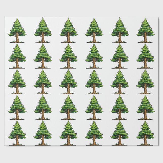 Papel De Regalo Evergreen forest (Superficie plana)