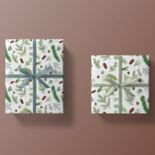 Papel De Regalo Evergreen Woodland Classic Winter Holiday