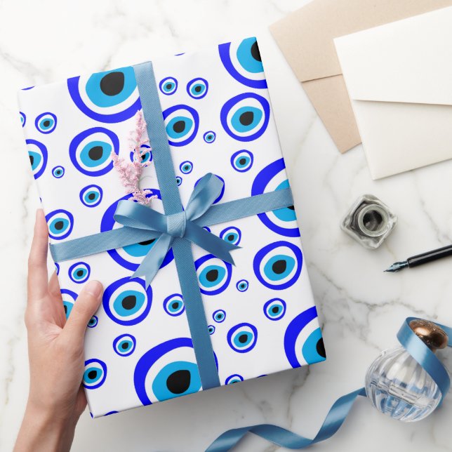 Papel De Regalo Evil Eye Talisman y Arab Amulet /turco, griego  (Regalar)