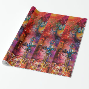 Papel De Regalo EXCALIBUR, azul púrpura rojo