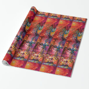 Papel De Regalo EXCALIBUR, azul púrpura rojo