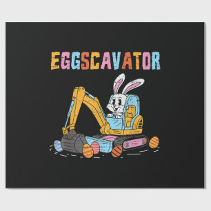 Papel De Regalo Excavadora de huevos Caza de huevos de Pascua Cami