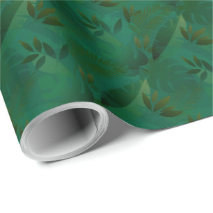 Papel De Regalo Exóticas Hojas Tropicales Místicas de la Jungla Es