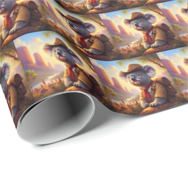 Papel De Regalo Explorador de Koala (Esquina del rollo)
