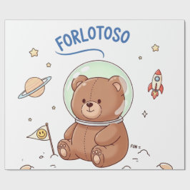 Papel De Regalo Explorador Espacial Teddy