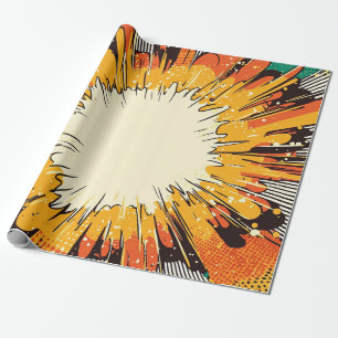 Papel De Regalo Explosión de arte pop de estilo cómico (6)