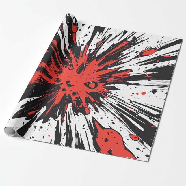Papel De Regalo Explosión de arte pop de estilo cómico (7) (Desenrollado)