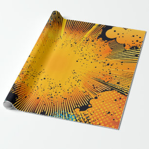 Papel De Regalo Explosión de arte pop de estilo cómico (8)