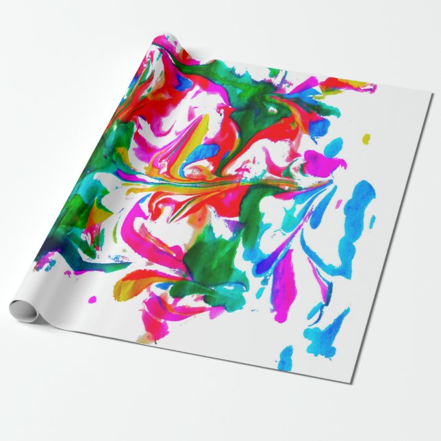 Papel De Regalo Explosión de colores (Desenrollado)