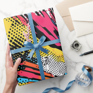 Papel De Regalo Explosión de Cómic de Arte Pop