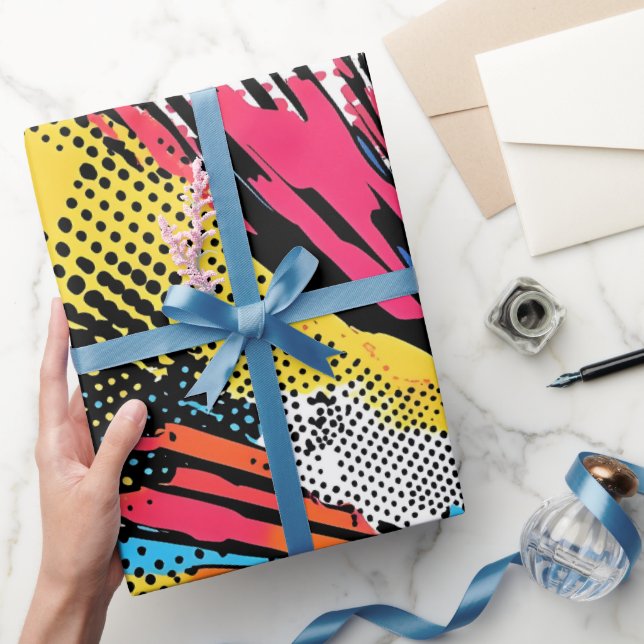Papel De Regalo Explosión de Cómic de Arte Pop (Regalar)