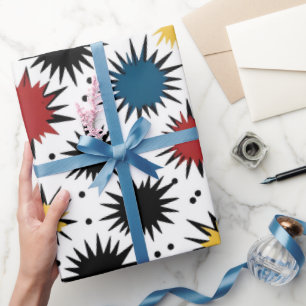 Papel De Regalo Explosión de Cómic de Arte Pop