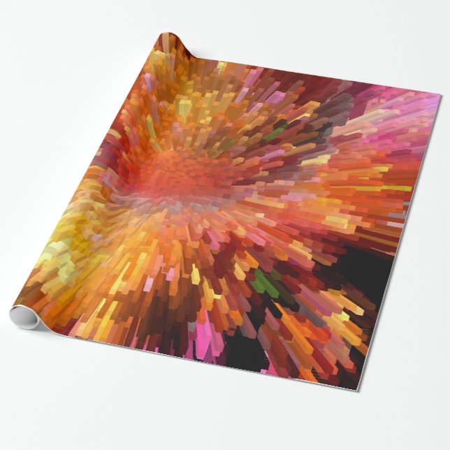 Papel De Regalo Explosión de cubo solar (Desenrollado)