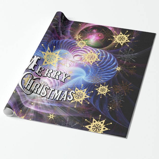 Papel De Regalo Explosión de energía fractal (Desenrollado)