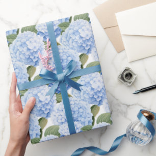 Papel De Regalo Explosión de Flor Azul