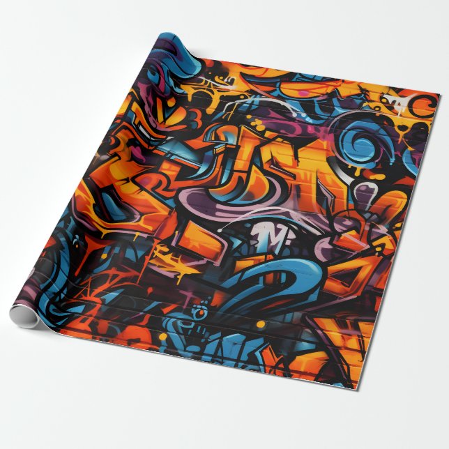 Papel De Regalo Explosión de graffiti urbano (Desenrollado)