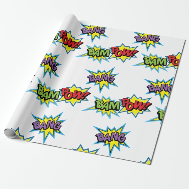 Papel De Regalo Explosión de superhéroes (Desenrollado)