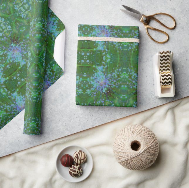 Papel De Regalo Explosión Periwinkle Arte Holográfico Resumen (Artesanía)