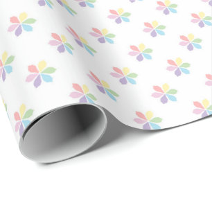 Papel De Regalo Explosiones de Pétalos de Arcoíris Pastel para Beb